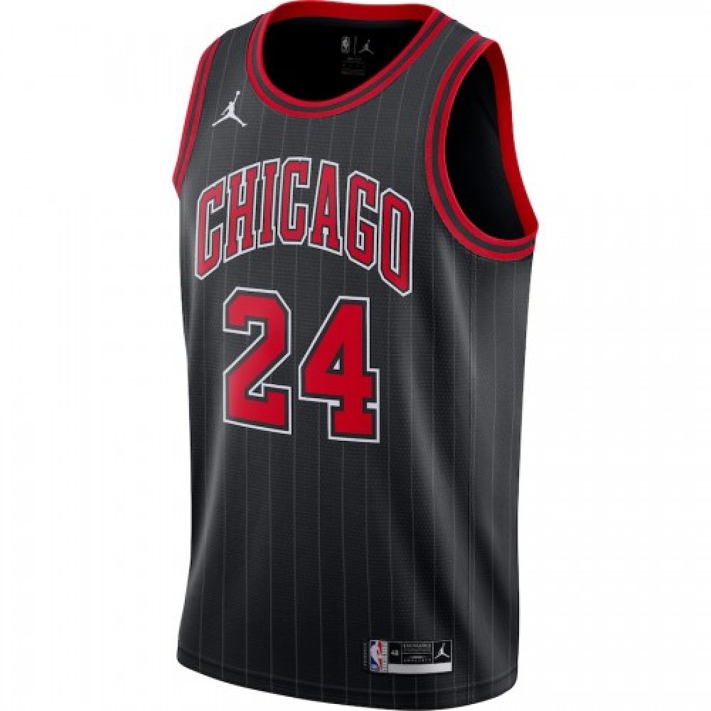 Men's Chicago Bulls Lauri Markkanen #24 Jordan Black 2020/21 Swingman Jersey-Statement Edition-Pro Kit Vault | Brand New 26/27 Sports Jerseys